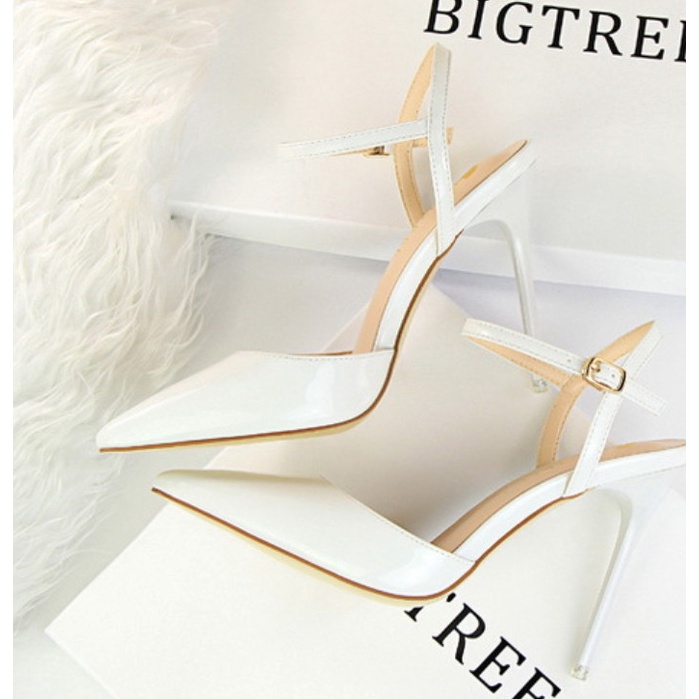 Giày cao gót mũi nhọn gót nhọn cao 9P chất liệu da bóng, tôn dáng - Dazzling Shoes DA806