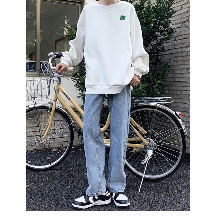 Quần jean nam baggy ống suông rộng dáng đứng vải jeans bò xanh phom xuông cao cấp CHIN hottrend 2023