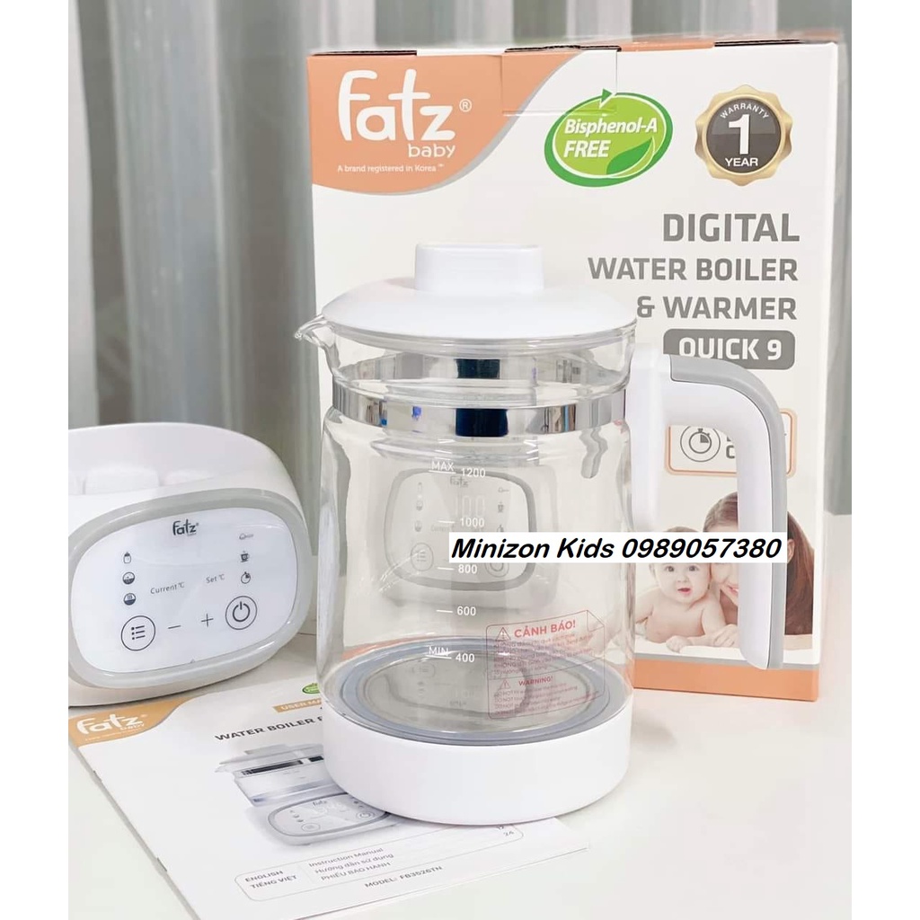 Máy đun nước và hâm nước pha sữa điện tử QUICK 9 Fatzbaby FB3526TN