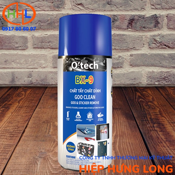 Bình Xịt Tẩy Băng Keo Decal Chất Dính OTECH BX-9 450ml