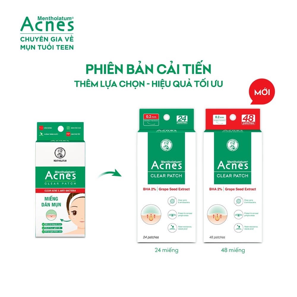 Miếng Dán Mụn Acnes Clear Patch (12 /24 /48 Miếng)