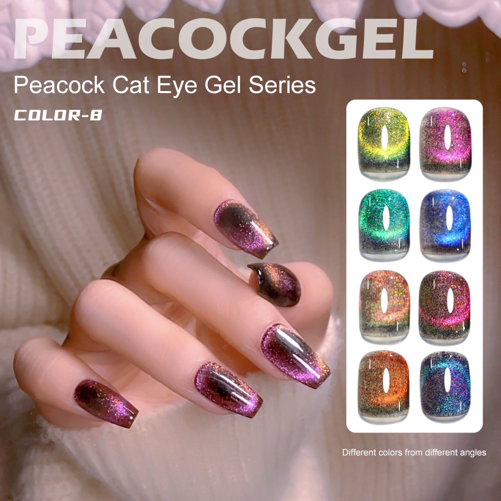 Lọ Nước Sơn Móng Tay Gel UV Sơn Móng Tay Mắt Mèo 8ml  Lọ gel sơn móng tay UV từ tính phong cách mắt mèo thời trang