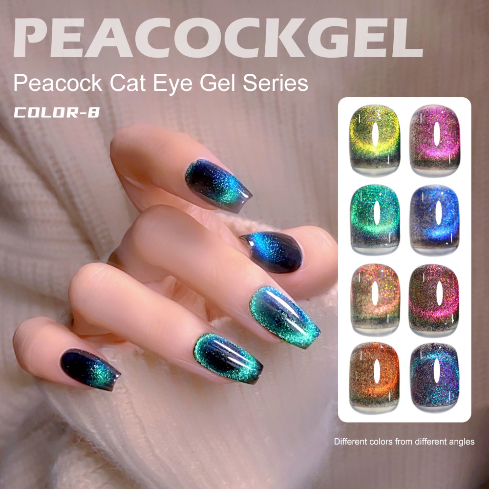 Lọ Nước Sơn Móng Tay Gel UV Sơn Móng Tay Mắt Mèo 8ml  Lọ gel sơn móng tay UV từ tính phong cách mắt mèo thời trang