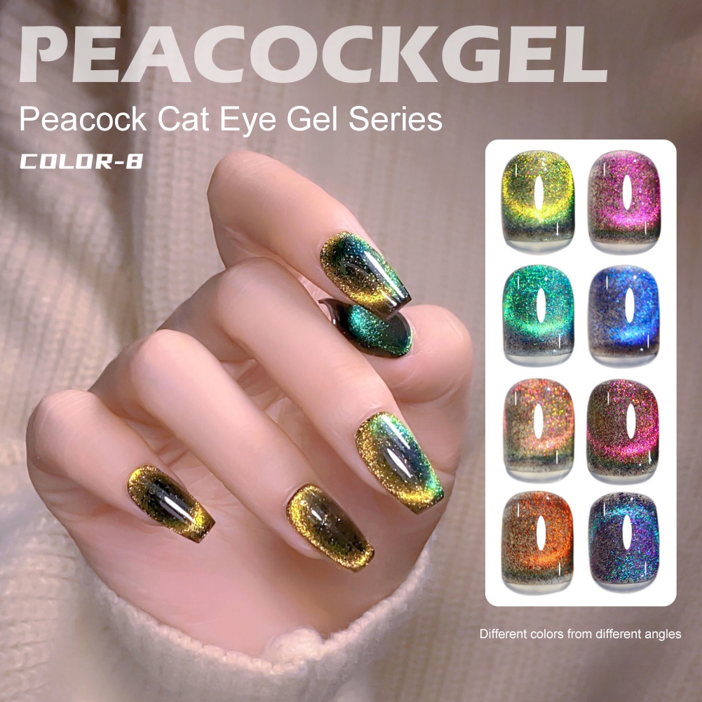 Lọ Nước Sơn Móng Tay Gel UV Sơn Móng Tay Mắt Mèo 8ml  Lọ gel sơn móng tay UV từ tính phong cách mắt mèo thời trang