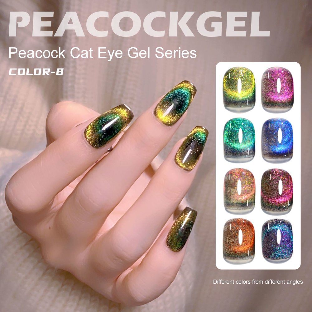 Lọ Nước Sơn Móng Tay Gel UV Sơn Móng Tay Mắt Mèo 8ml  Lọ gel sơn móng tay UV từ tính phong cách mắt mèo thời trang