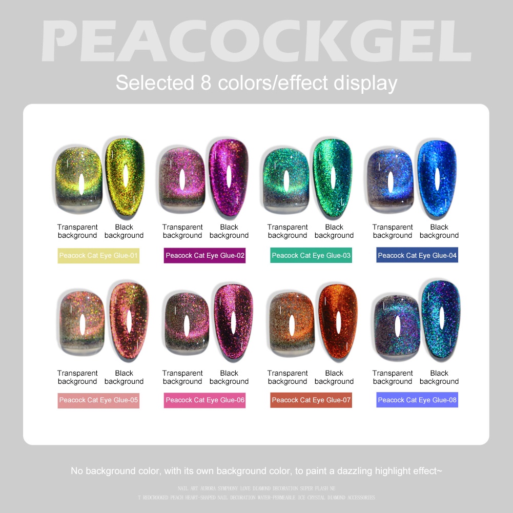 Lọ Nước Sơn Móng Tay Gel UV Sơn Móng Tay Mắt Mèo 8ml  Lọ gel sơn móng tay UV từ tính phong cách mắt mèo thời trang