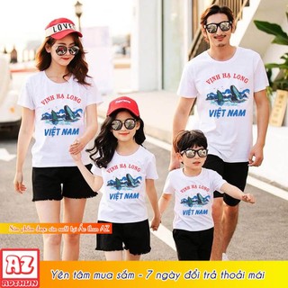 Áo thun du lịch vịnh hạ long việt nam - mẫu áo gia đình có bigsize m3232