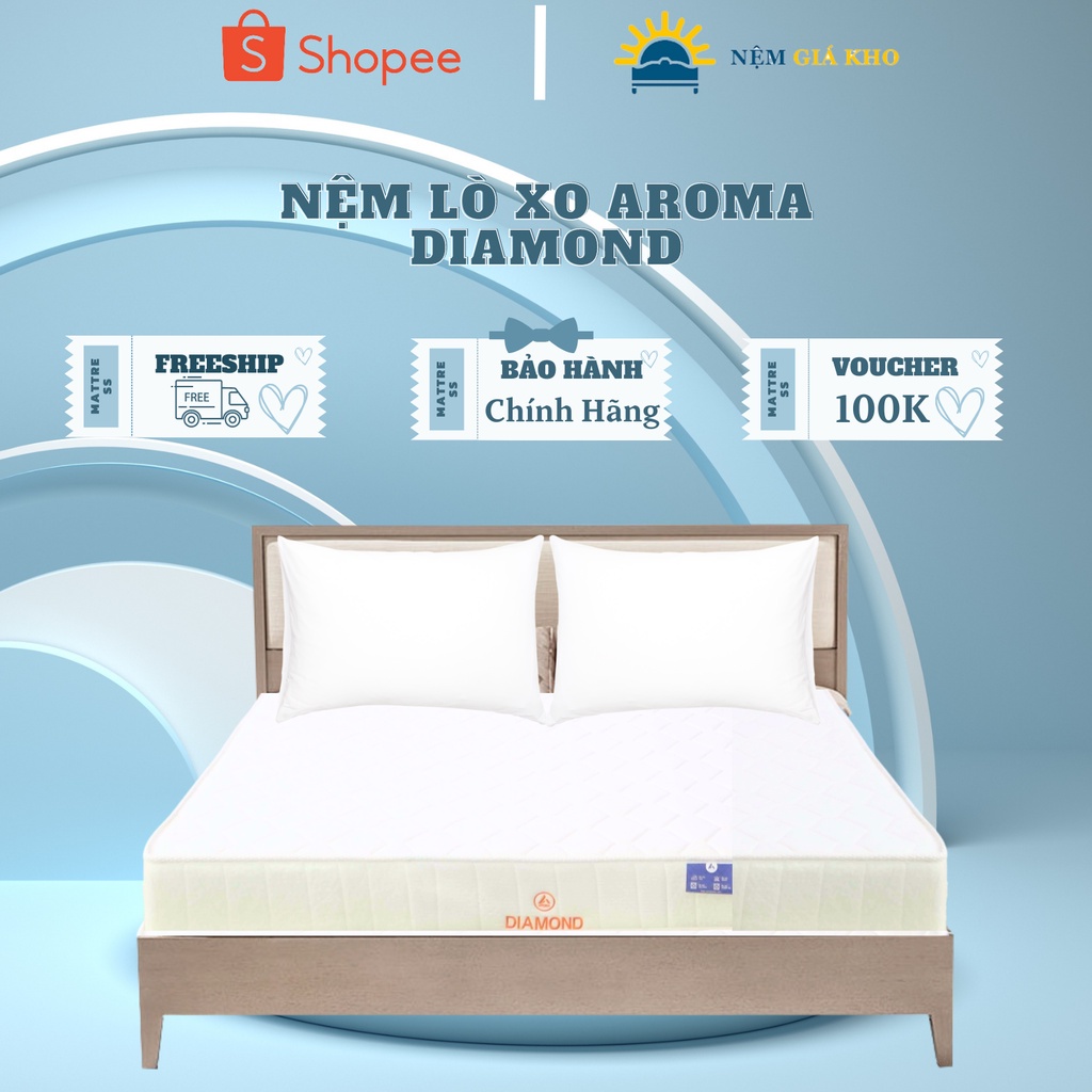 Nệm Lò Xo Aroma Diamond - Bảo Hành 10 Năm