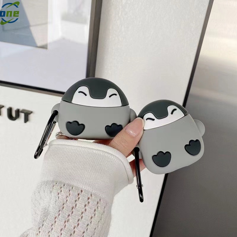 Vỏ Bảo Vệ Hộp Sạc Tai Nghe AirPods 1 2 3 Pro AirPods 3 Bluetooth Không Dây Chất Liệu Silicon Mềm Chống Sốc Hình Chim Cánh Cụt 3D Sáng