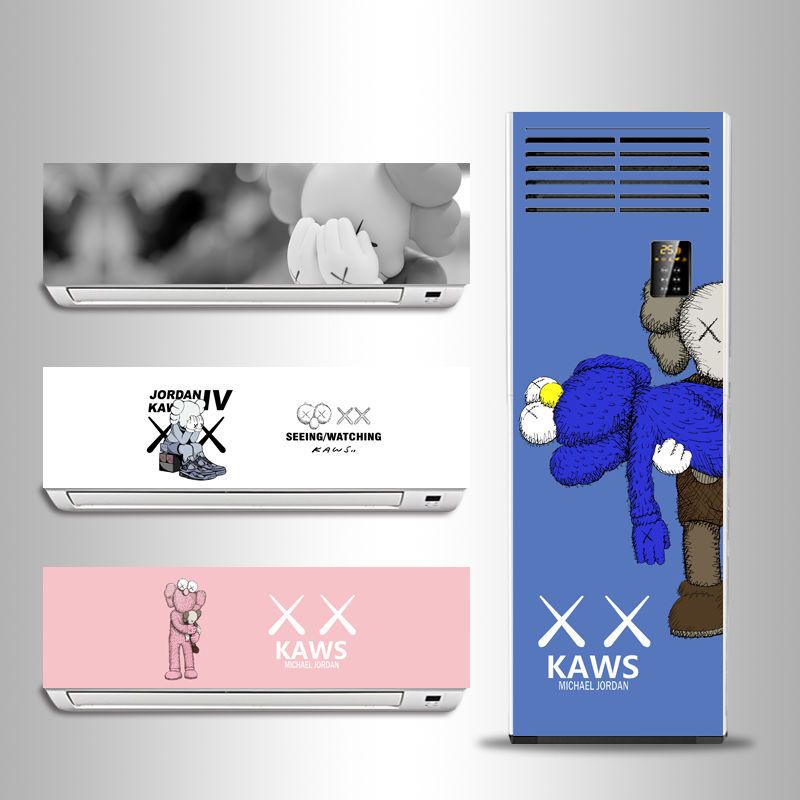 Miếng Dán Trang Trí Tủ Lạnh / Máy Điều Hòa In Hoạt Hình Kaws Dễ Thương