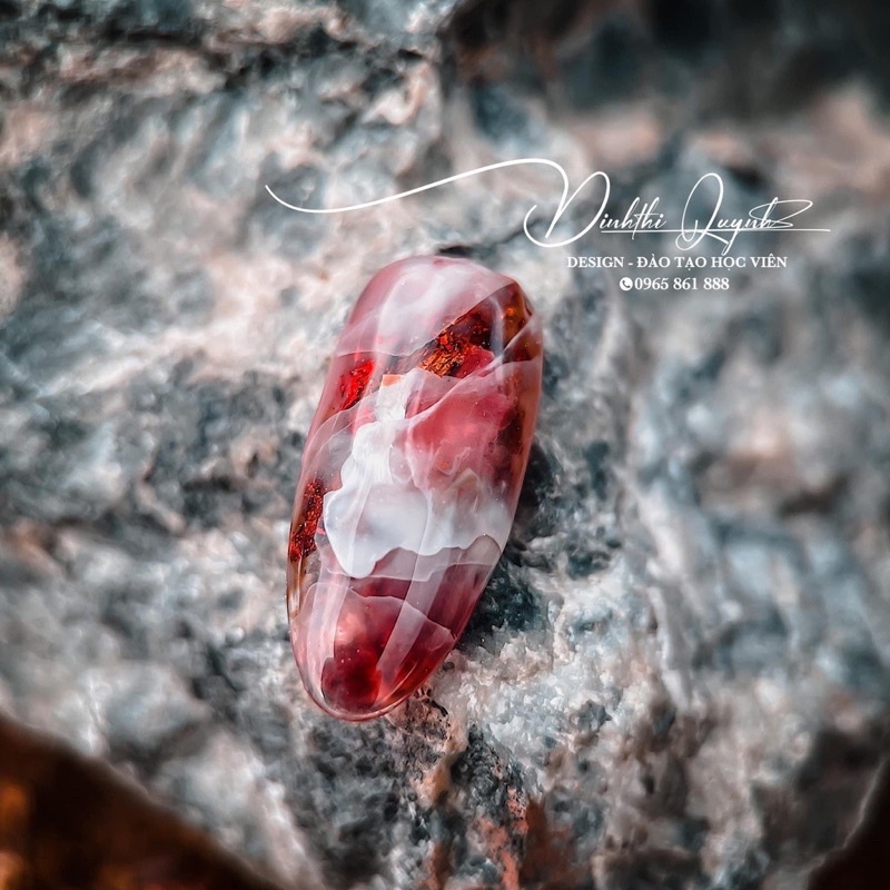 Màu nước vẽ Vân Đá Nail hũ vuông