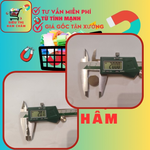 Nam châm tròn lực từ N35 chuẩn kích thước