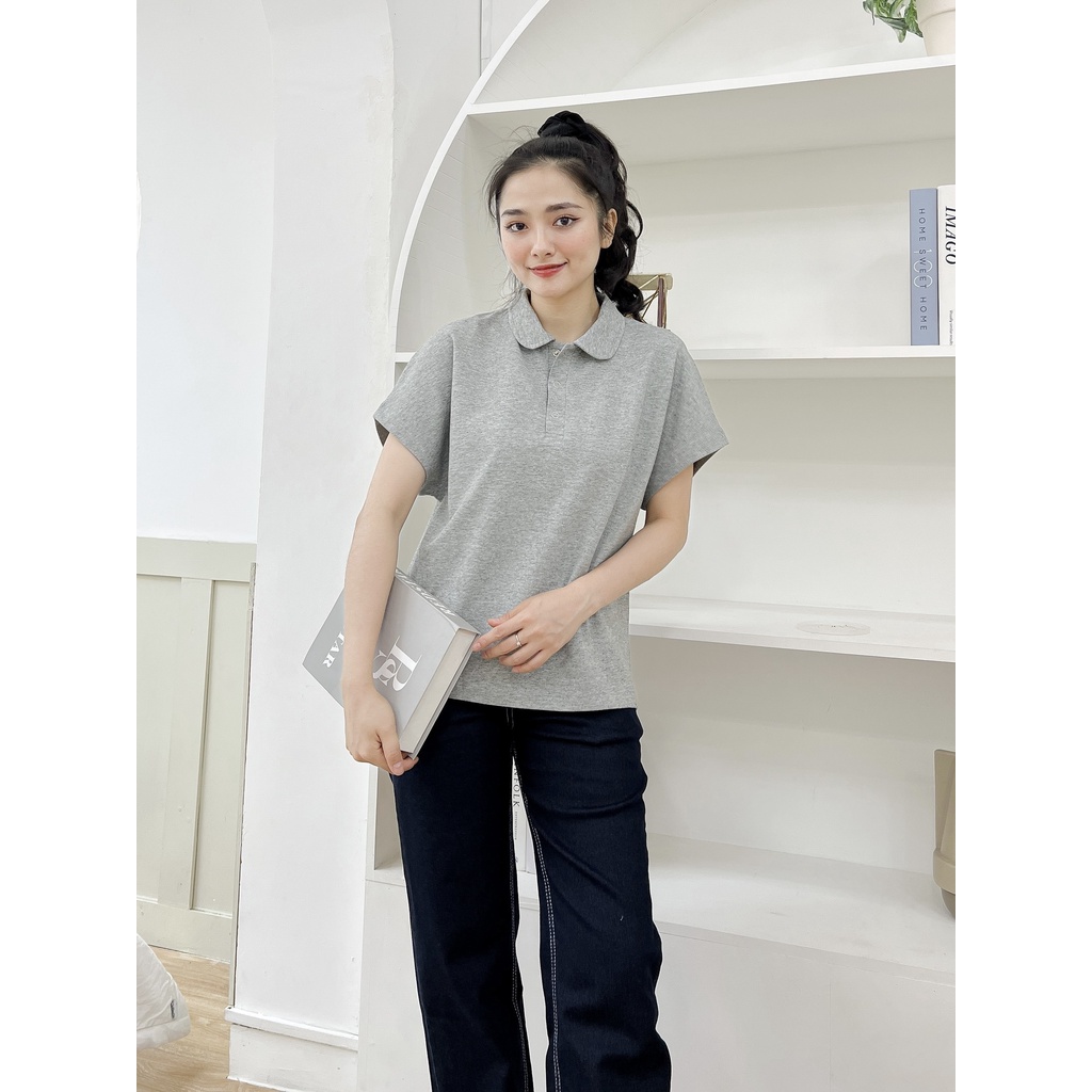 Áo Polo Nữ Cổ Sen Chất Cotton 100% Thoáng Mát Thân Thiện Môi Trường
