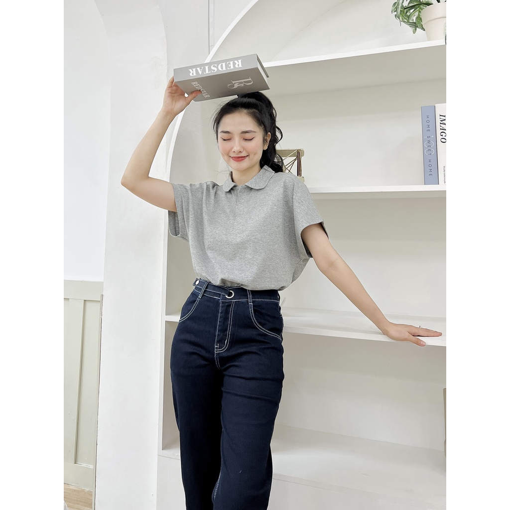 Áo Polo Nữ Cổ Sen Chất Cotton 100% Thoáng Mát Thân Thiện Môi Trường