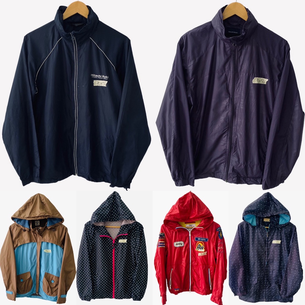 Áo Jacket Dù 2hand Mùa Hè Unisex, Áo Khoác Dù Nhật Secondhand Nam Nữ