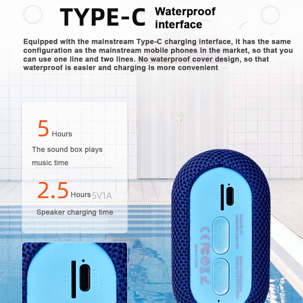 Loa nghe nhạc bluetooth TWS5.1 kết nối cùng lúc 2 loa bass mạnh âm thanh Hifi sống động pin trâu 5h B0L1