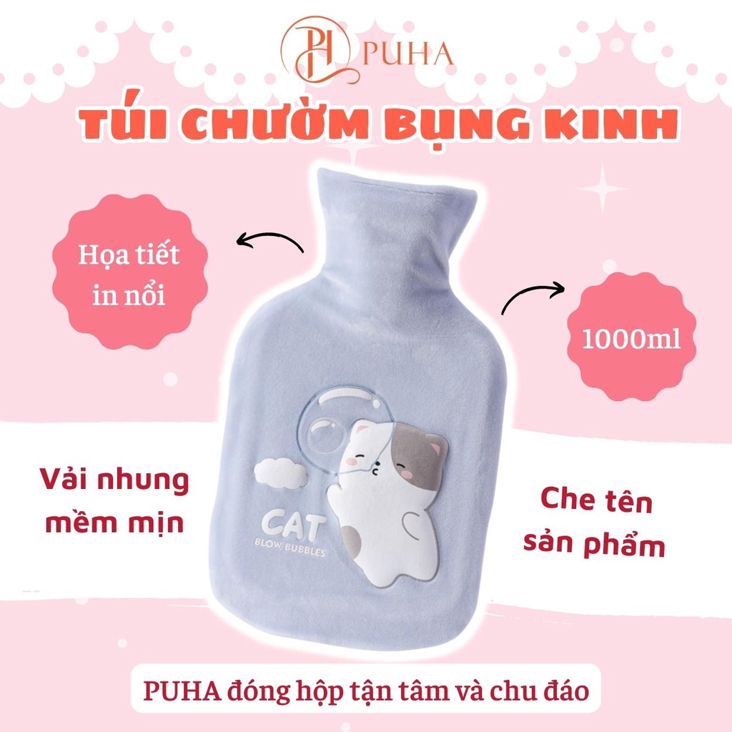 Túi chườm bụng nóng lạnh đa năng PH PUHA phiên bản 1000ml