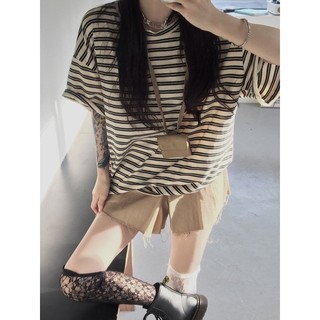 (T13) T-shirt kẻ ngang oversize