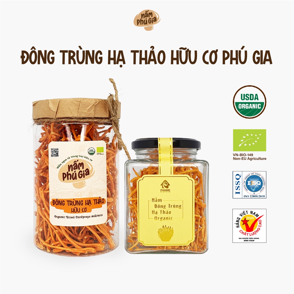 Đông Trùng Hạ Thảo Khô Hữu Cơ Hộp 30g