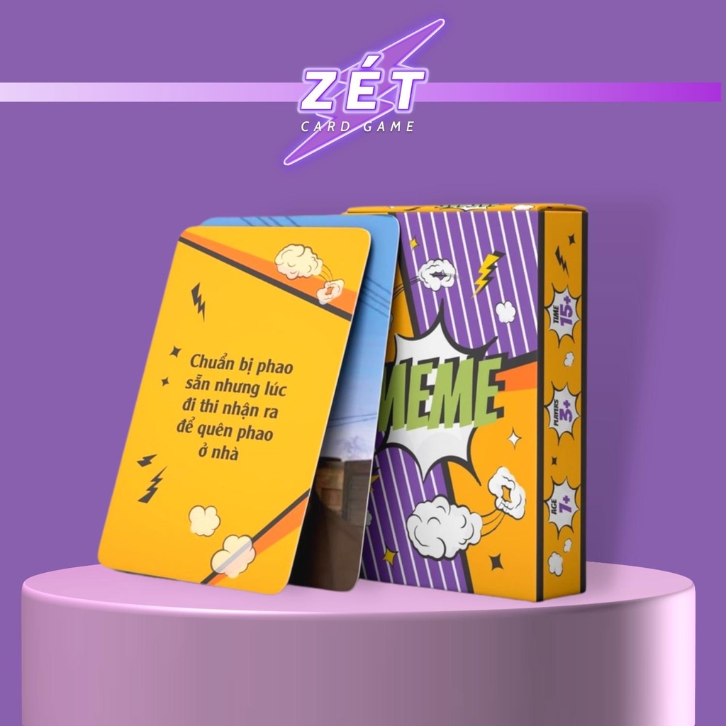 Bộ bài Meme 100 lá siêu lầy lội - Board Game Mêm hài hước, lầy lội cho nhóm bạn giải trí vui quên lối về
