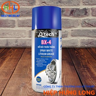 Bình xịt mỡ trắng chất bôi trơn cao cấp otech bx-4 o’tech 450 ml lithium white grease