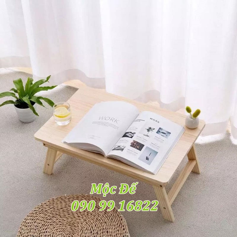 Bàn Gỗ Cao Su KAMA 70x50x26cm Xếp Gọn Phong Cách Hiện Đại Kiểu Nhật - Dùng Làm Bàn Ăn, Laptop