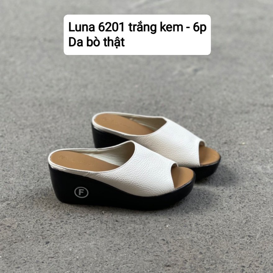 Dép sục nữ 5p dễ thương da bò mềm đế nhựa cao cấp LUNASHOES 32505 bảo hành 2 năm dễ phối đồ giày trung niên cho mẹ