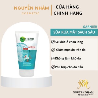 Sữa rửa mặt Garnier Skin Naturals Pure Active 3 trong 1 - Xách tay