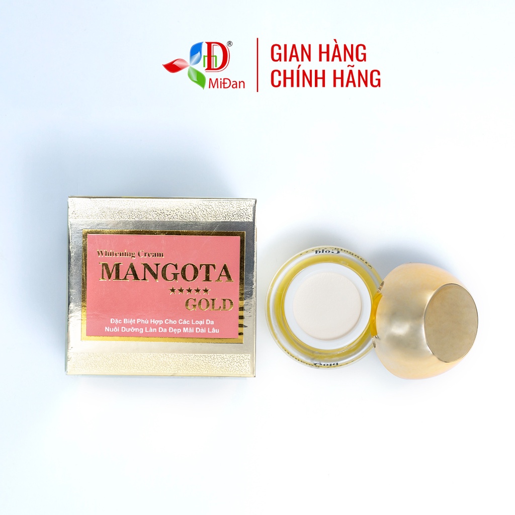 Kem dưỡng trắng da Whitening Cream Mangota Gold cao cấp mờ thâm nám, làm đều màu da 15g