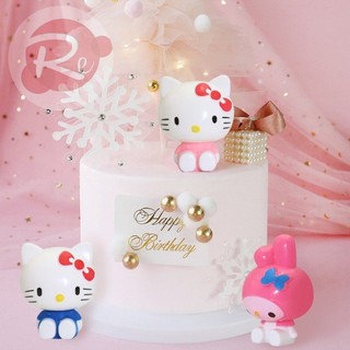 [SIÊU RẺ❤️] – Bộ 3 món Hello Kitti - Trang trí bánh sinh nhật bánh kem