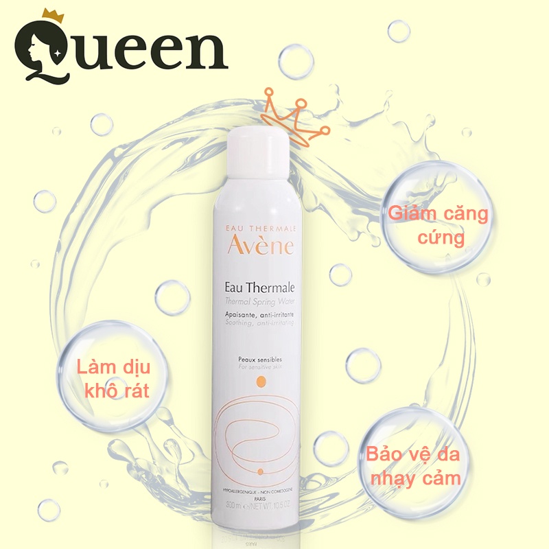 Xịt khoáng Avène Eau Thermale Avène Thermal Spring Water 300ml Làm dịu sự khô ráo Dưỡng ẩm bù nước, toner làm dịu da