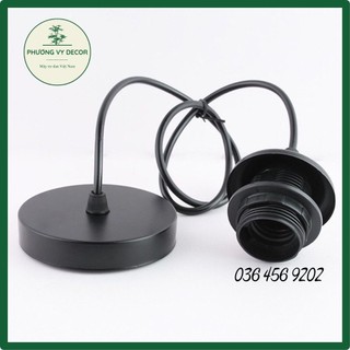 Dây đui đèn vành treo thả đèn tre, đèn gỗ, đui đèn e27 đủ phụ kiện lắp đặt