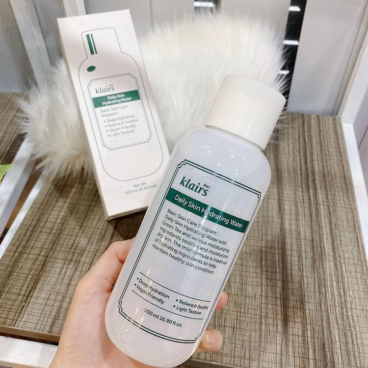 Nước Hoa Hồng Dưỡng Ẩm, Làm Dịu Da Klairs Daily Skin Hydrating Water 500ml