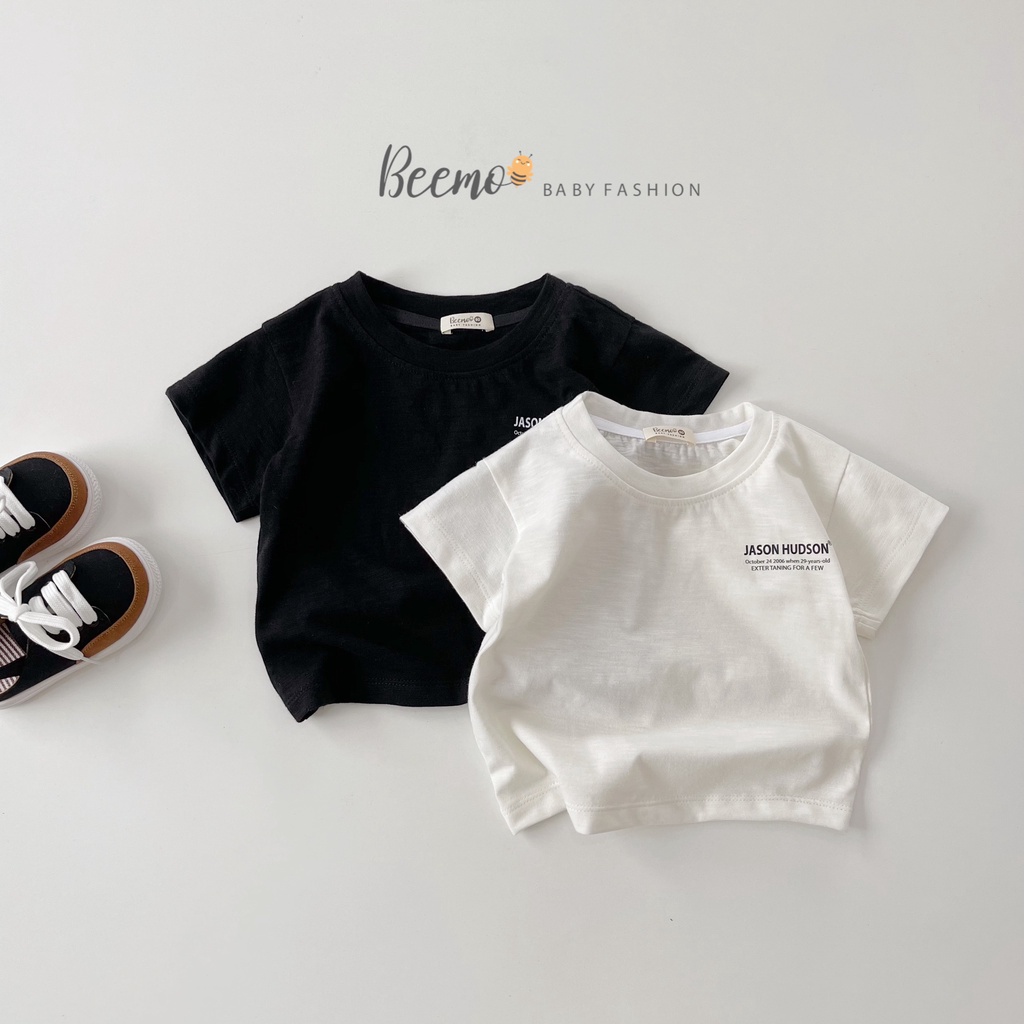 Set bộ quần áo Beemo in chữ Jason áo cotton, quần kaki mặc hè đi học, đi chơi cho bé từ 1 - 7 tuổi 22367B