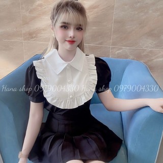 Áo sơ mi tiểu thư cổ bèo