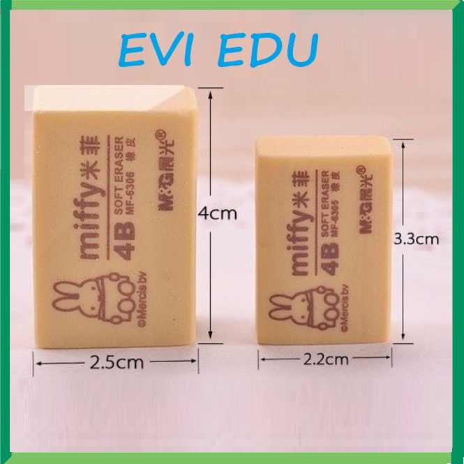 Tẩy vàng 4B M&G FXP96579 ( MF-6306 ) / FXP96580 ( MF-6305 ) / Gôm tẩy Miffy 6306 / 6305 sạch chì không bụi