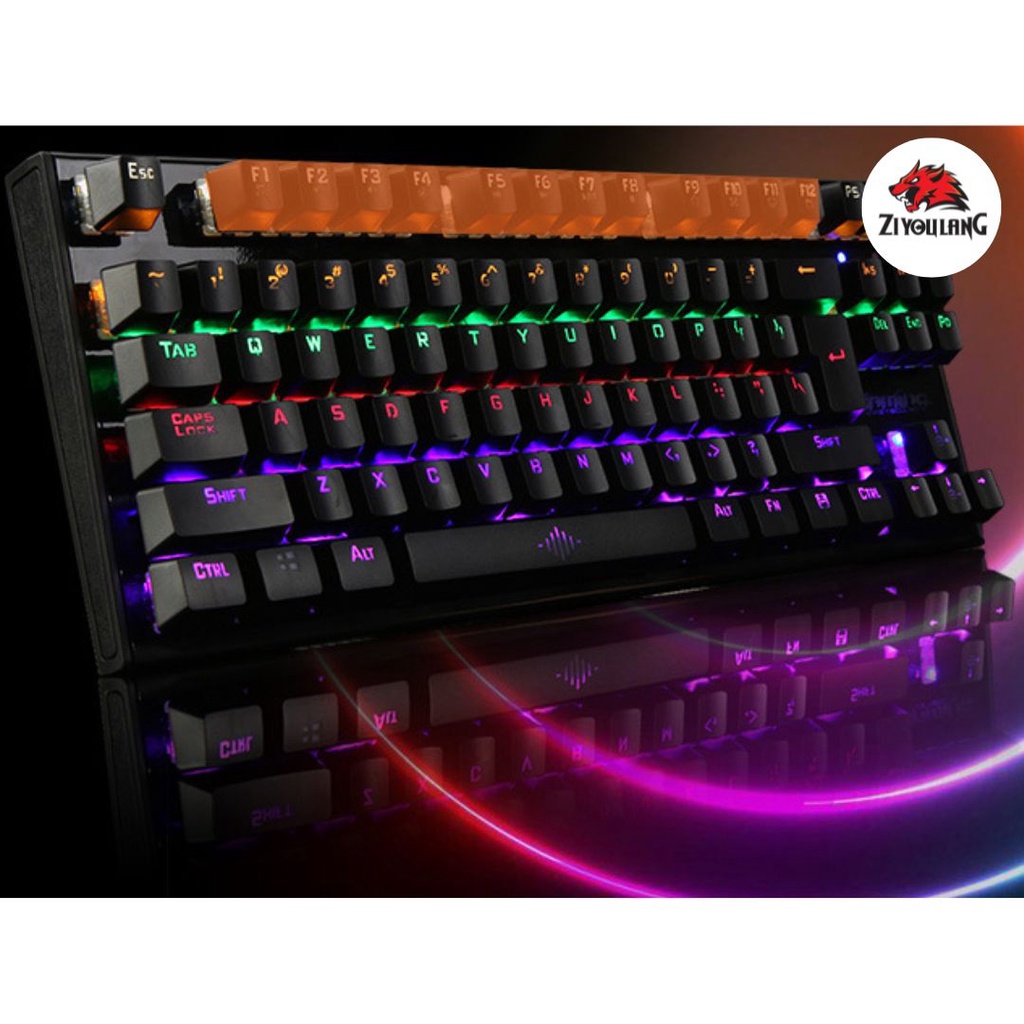 Bàn Phím Cơ Gaming LED Pro K28 Cao Cấp 2023 Trục Cơ Blue Switch, Led Rgb Nhiều Chế Độ Nháy Có Kê Tay Chống Mỏi