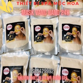 Bột Mặt nạ Vàng Nano 24K Mask dẻo Vàng sâm Collagen lột cả mặt gói 1kg