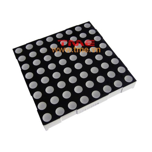 5mm 8x8 Dot matrix LED display, RED color, 60x60mm
