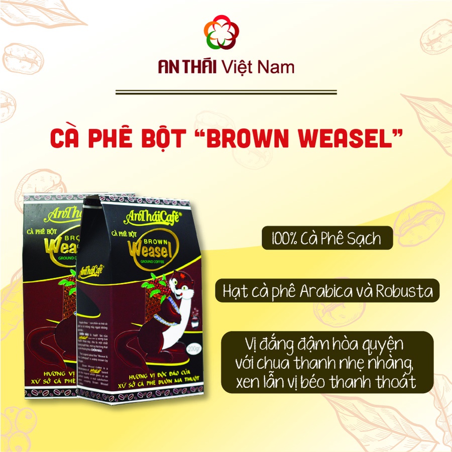 Cà Phê Bột Chồn Nâu Brown Weasel (200g) - AnTháiCafé