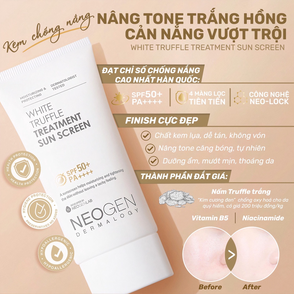 Kem Chống Nắng Neogen Dermalogy White Truffle Treatment Sun Screen 50ml |  Shopee Việt Nam