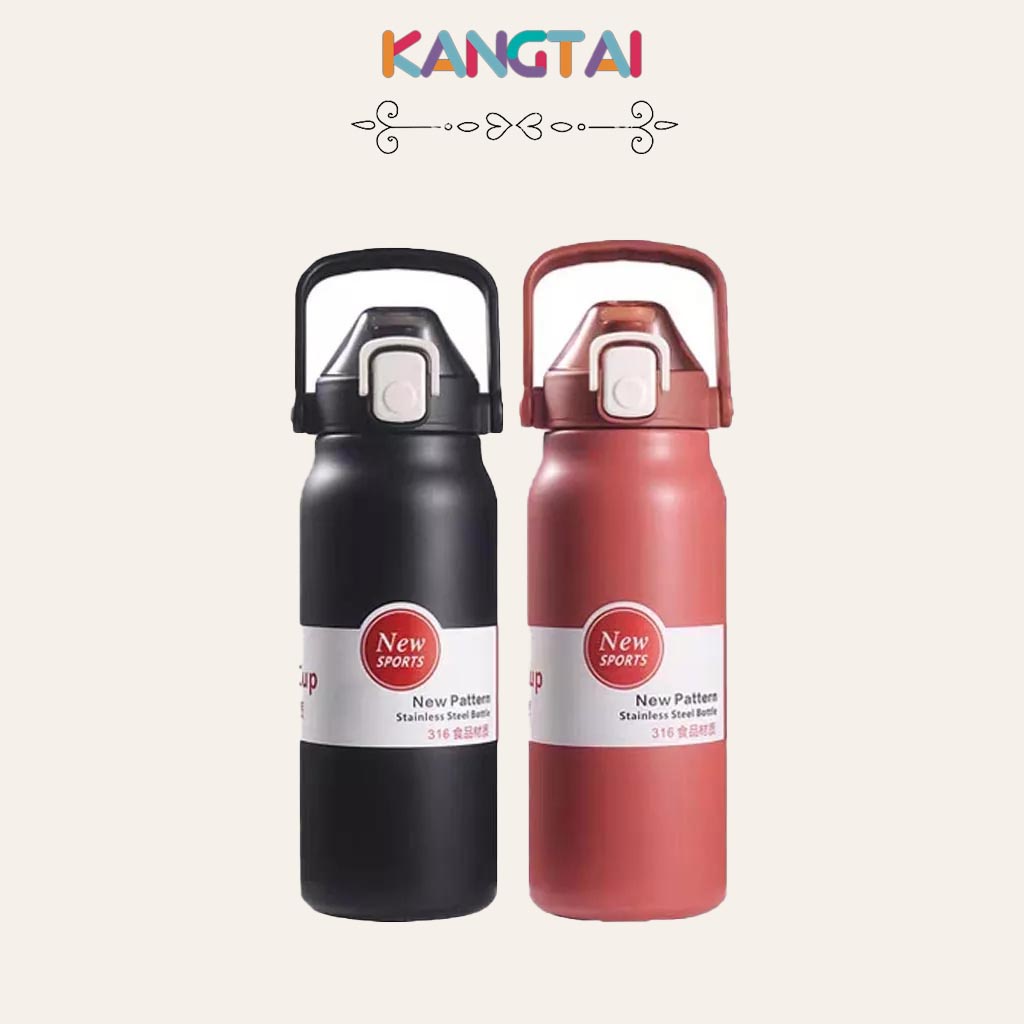 Ly Giữ Nhiệt Dung Tích Lớn Inox 304 Bằng Thép Không Gỉ Kèm Ống Hút - 1300ML