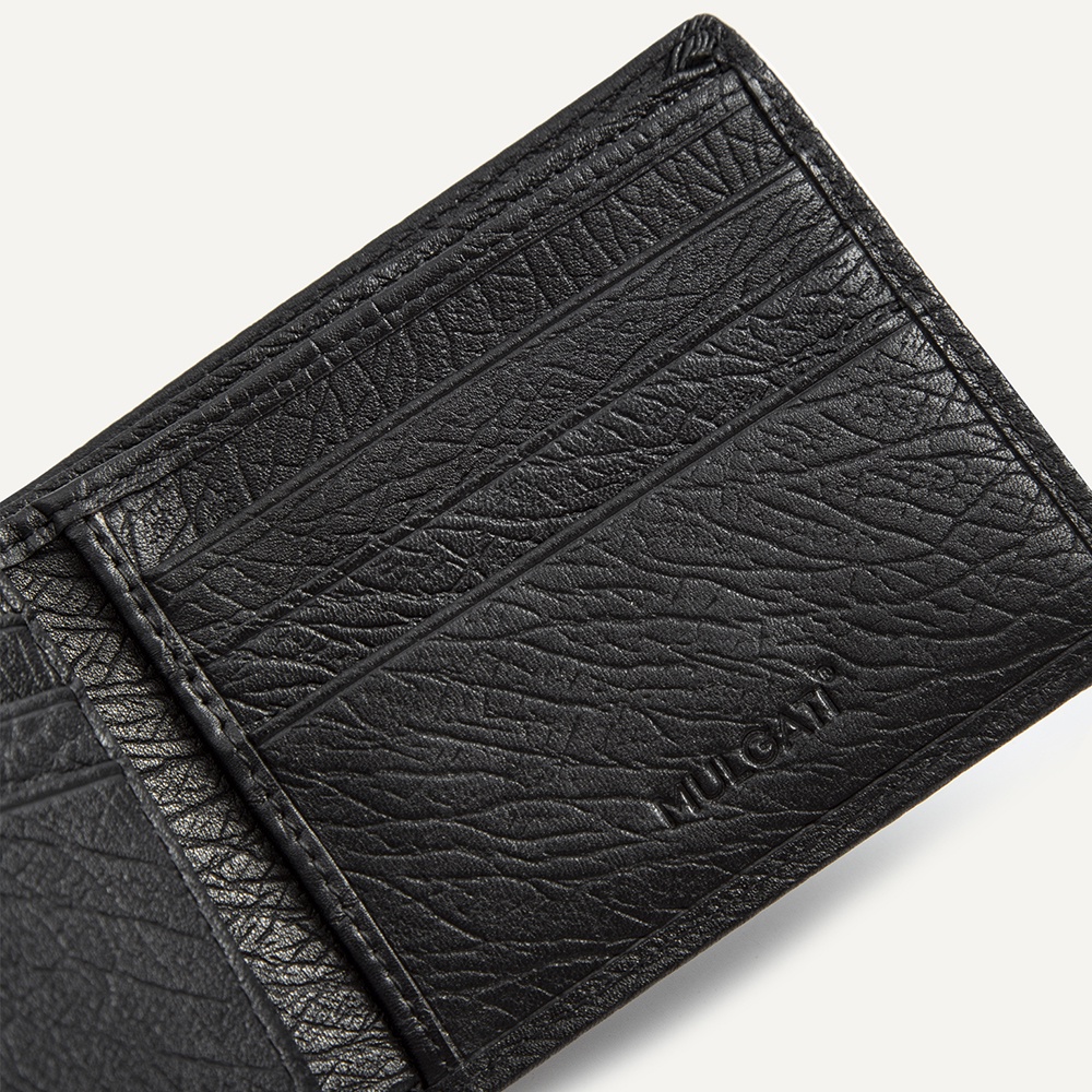 Ví da bóp da nam MULGATI Black Leather Wallet - VD015