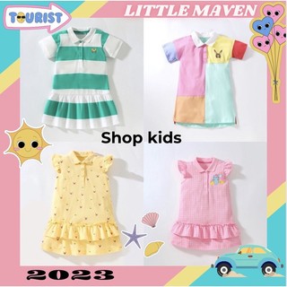 Váy bé gái Little Maven thun cotton chất đẹp PL22344