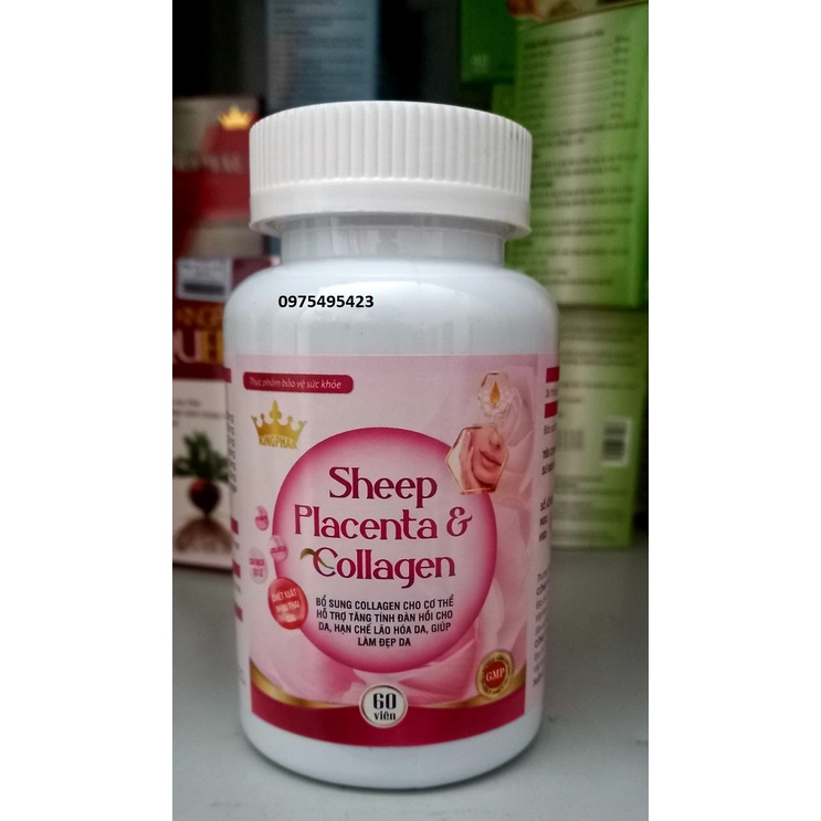 Viên uốngNhau Thai Cừu Kingphar Sheep Placenta & Collagen - Giúp cân bằng nội tiết tố , giúp mờ nám , tàn nhan , bốc hoả