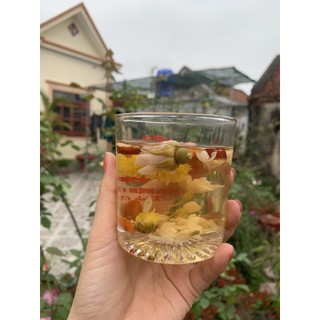 Combo 10 gói Trà Dưỡng Nhan 7 Vị (Gồm: Hoa Cúc; Nụ Hoa Hồng; Long Nhãn; Kỷ Tử; Táo Đỏ, Cỏ ngọt, Hoa nhài)