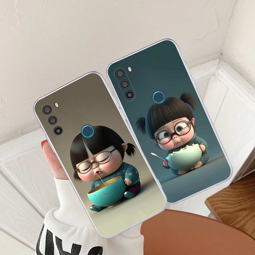 Ốp lưng Vsmart Active 3 hình cô bé béo, mập xinh, cute đáng yêu