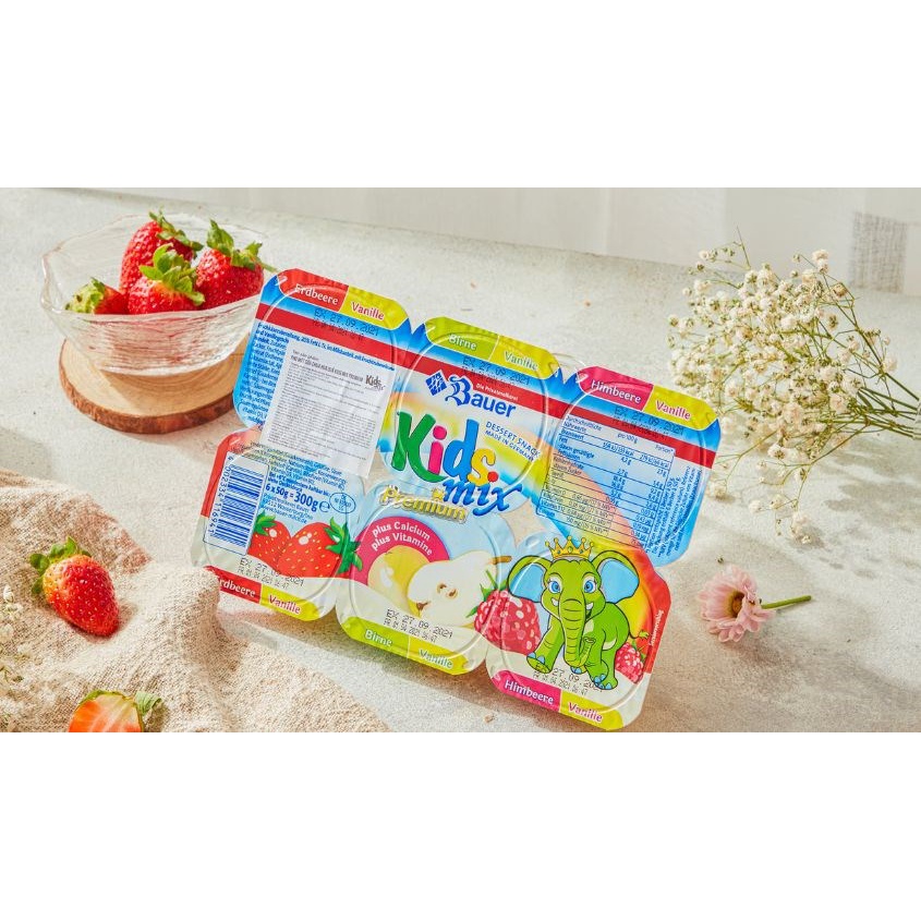 Sữa chua Váng sữa Kids Mix lốc 6 hộp 50g /sữa chua phô mai PETIT cho bé ăn dặm