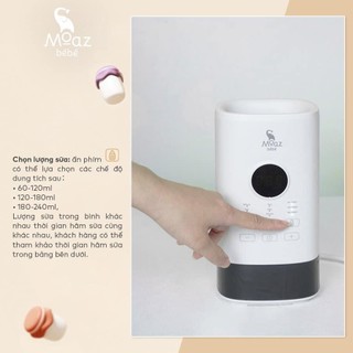 Máy Hâm Sữa Thông Minh Siêu Tốc Moaz Bebe MB-033