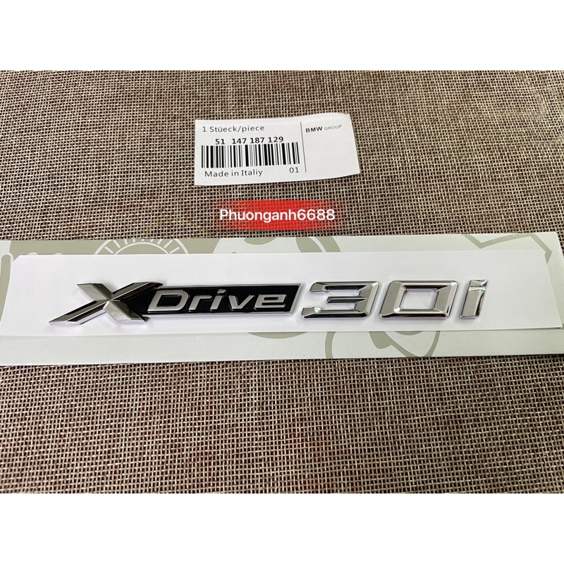 Chữ xdrive 3.0 Tem xdrive bmw Logo xdrive 4.8 bmw